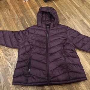 Women's Charter Club Purple Puffer Jacket